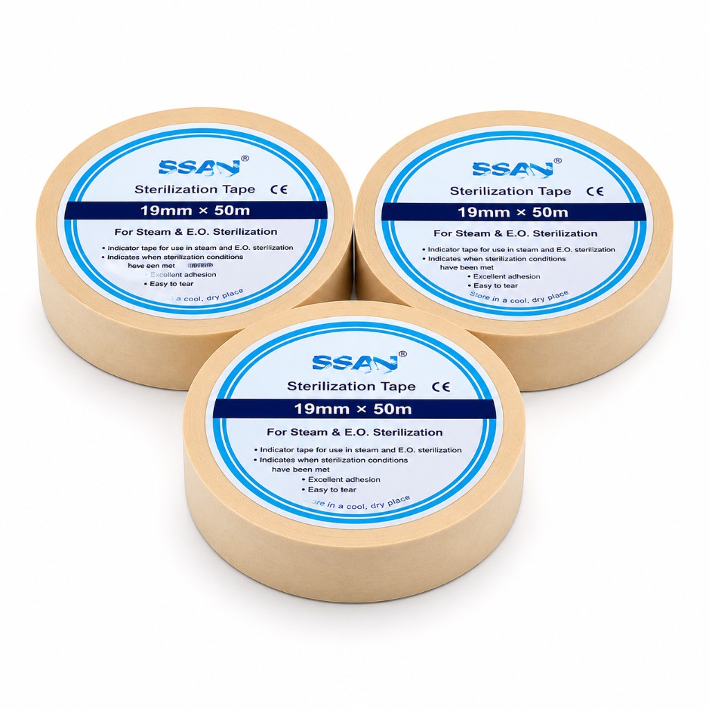 Autoclave steam indicator tape (medical steam sterilizer) (Kominar)