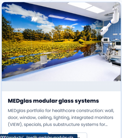 MEDglas modular glass systems (MEDIK)