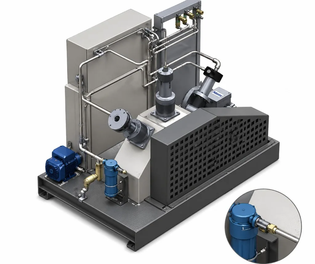 KT150/15 high pressure oxygen compressor (Mentis)