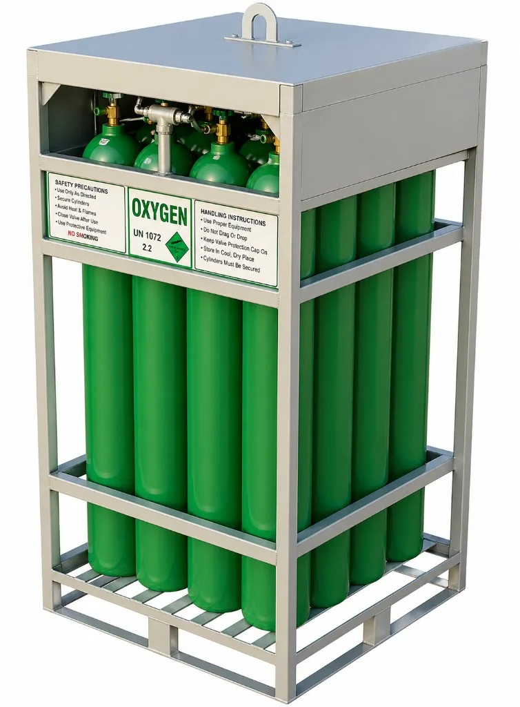 O2 and N2 cylinder manifolds (Mentis)