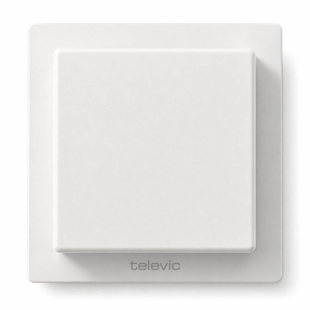 Overdoor light with integrated room hub (Televic)